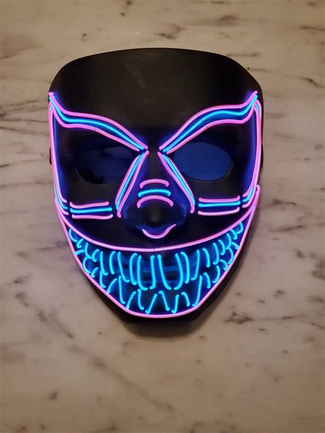 Horror Smiley Cosplay LED Glow Mask | Etsy