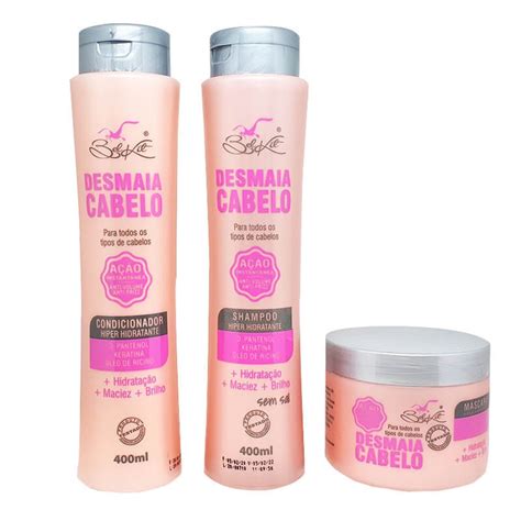 Kit Capilar Desmaia Cabelo Anti Frizz Belkit 3 Itens Shopee Brasil