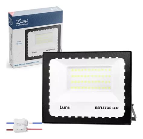 Foco Led Smd Bivolt De W Resistente Al Agua Ip Color Negro