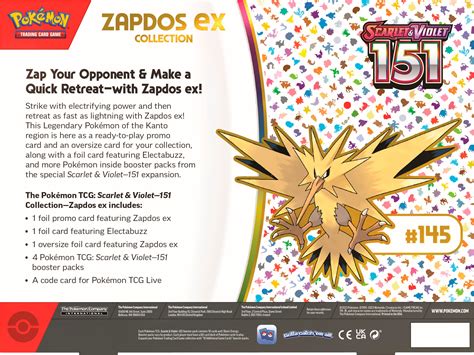 Best Buy Pokémon Trading Card Game 151 Zapdos ex Box 290 87313