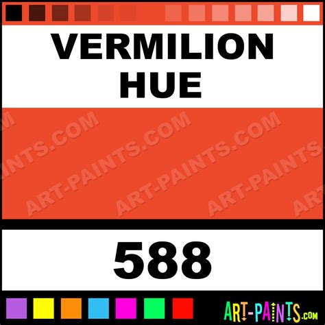 Vermilion Hue Artist Acrylic Paints 588 Vermilion Hue Paint