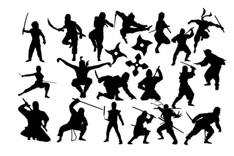 Ninja Silhouette, Ninja Clipart, Ninja SVG, Ninja DXF, Ninja Cut File ...