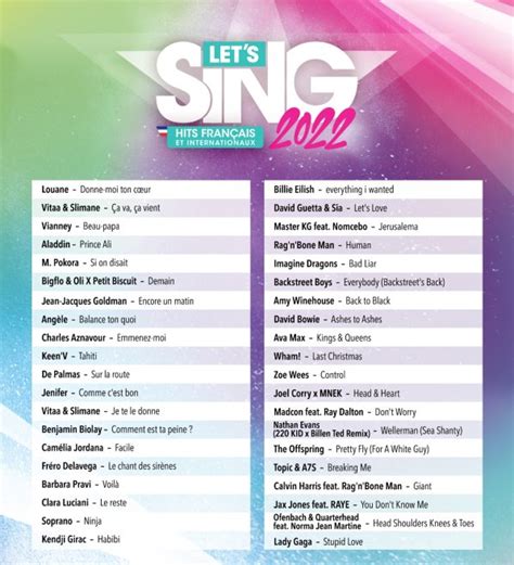 Let s Sing 2022 Hits Français et Internationaux Découvrez la playlist