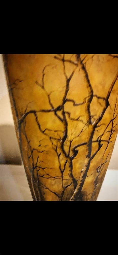 Proantic For T En Hiver Vase Art Nouveau Daum Nancy