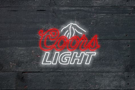 Coors Light Neon Sign Coors Neon Light Custom Beer Neon Etsy