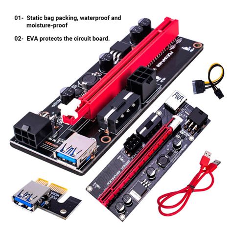 Pci Express Riser Card Usb Cable Pci E X To X Adapter For Gpu