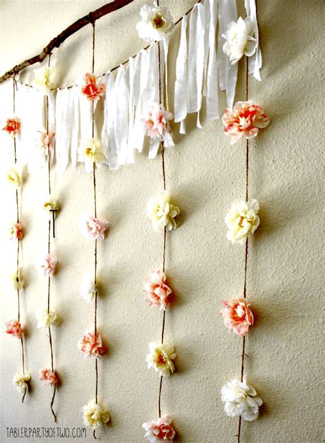 Simple Whimsical Floral Garland Backdrop