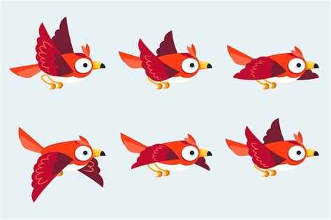 Red Bird Animation Vectors & Illustrations for Free Download | Freepik