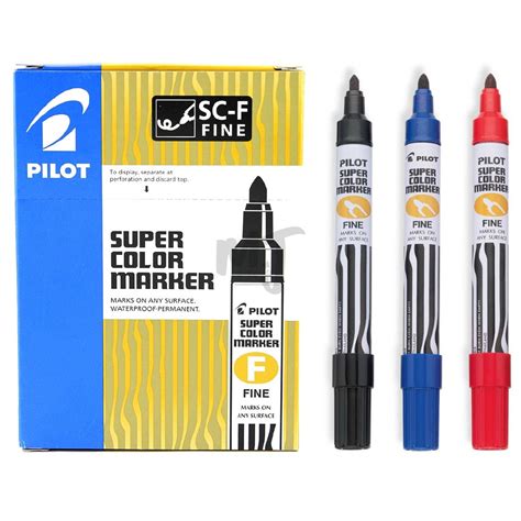 Pilot Super Color Permanent Marker FINE And BROAD Pentel Pen Shopee