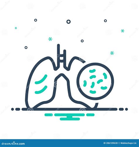 Icono De Mezcla Para Tuberculosis Y Bacterias Stock De Ilustraci N