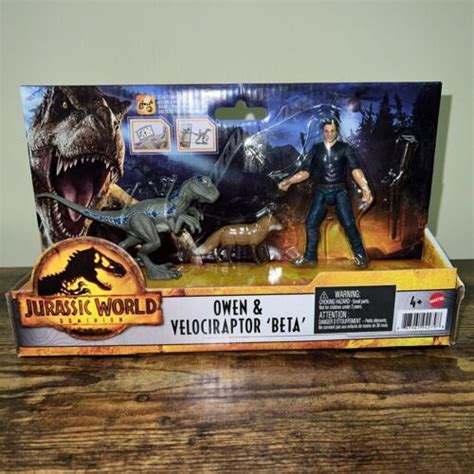 Mattel 2022 Jurassic World Dominion Velociraptor Beta And Owen Story Pack Figure 4616345217