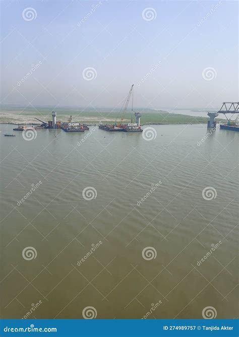 Jamuna river stock image. Image of bridge, river, scene - 274989757