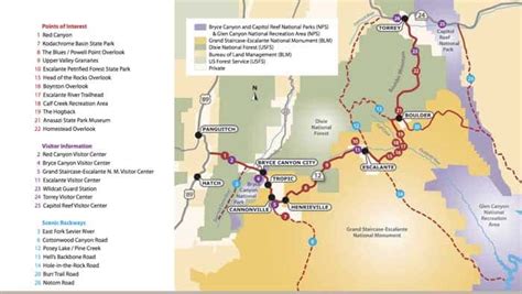 Scenic Byway 12 Utah Map - Map