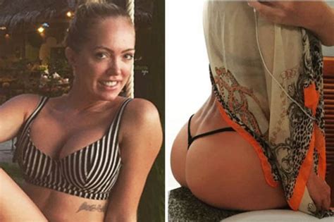 Aisleyne Horgan Wallace Reveals Perky Butt In Barely There Bikini Thong