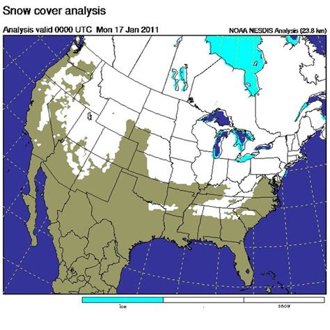 Us Snow Coverage Map