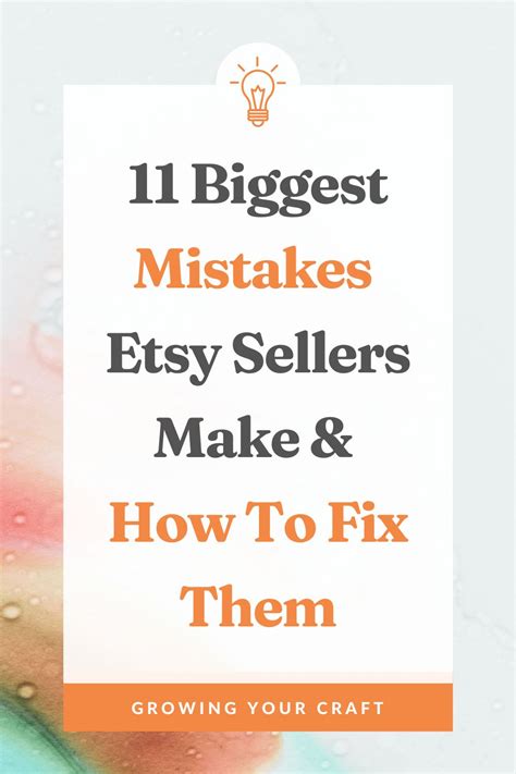 Biggest Mistakes Etsy Sellers Make How To Fix Them