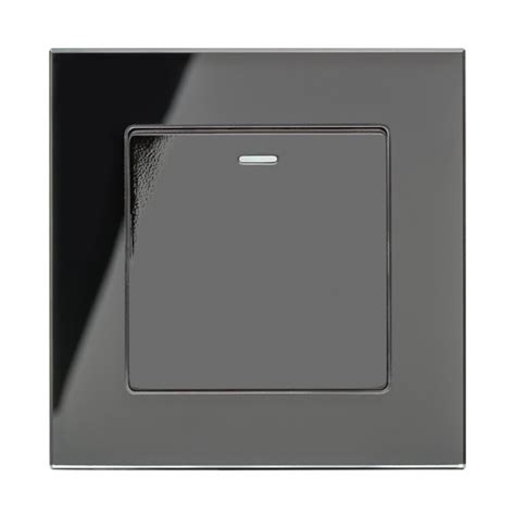 Retrotouch Crystal Gang Retractive Pulse Light Switch With Black