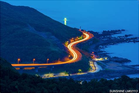 Lm02113北海岸北海岸景觀北海岸及觀音山國家風景區海岸海邊黃昏夕陽夜景車軌車跡公路道路 Flickr