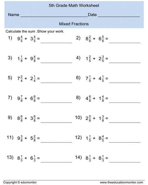 Lessons For 5th Grade Math