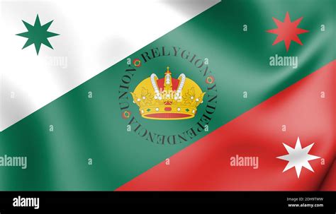 3D Flag of Mexican Regency (First Flag of the Mexican Empire). 3D ...