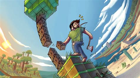 Man Holding Axe Clip Art Minecraft Fisheye Lens Steve Hd Wallpaper