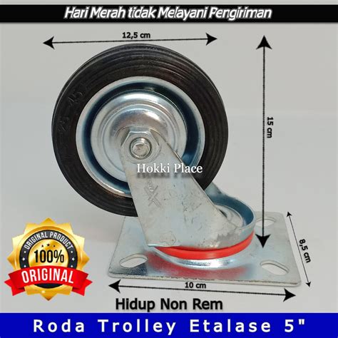 Jual RODA TROLLEY 5 INCH HIDUP NON REM RODA MEJA RODA ETALASE RODA