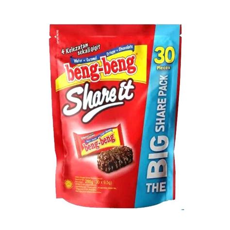 beng beng wafer chocolate share  pch gr carton tasty