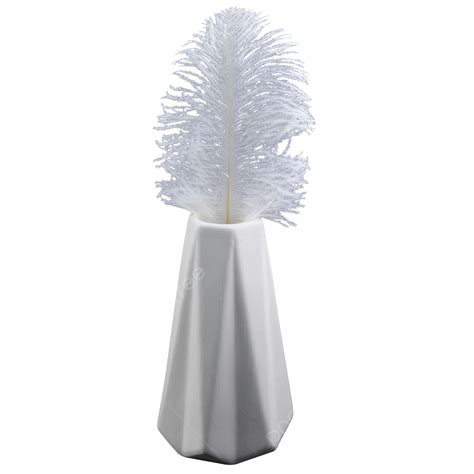 White Feathers In A Vase White Ceramics Body Care Png Transparent