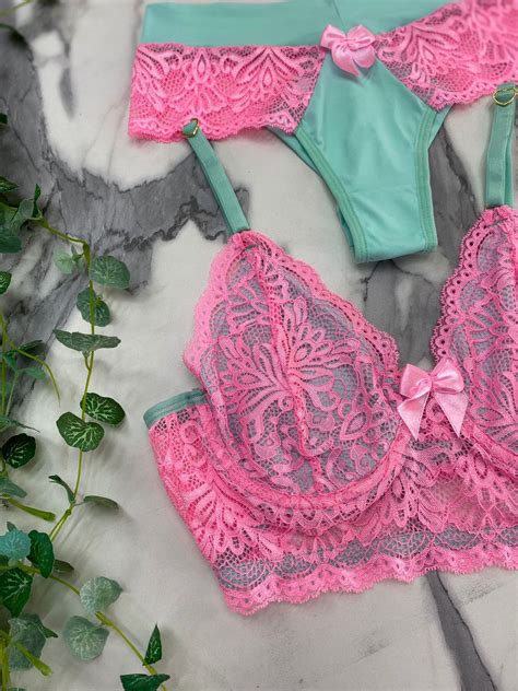 Conjunto De Lingerie Fran Rosa Babaloo Frais Dolce Pecado