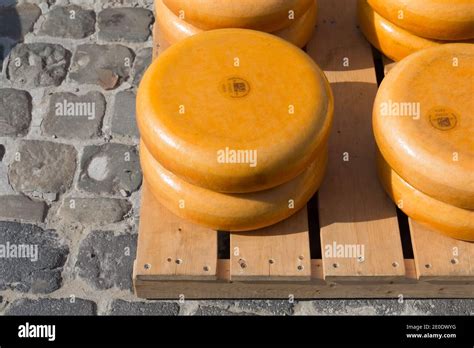 Wheels Of Gouda Cheese At The Gouda Cheese Market Stock Photo Alamy