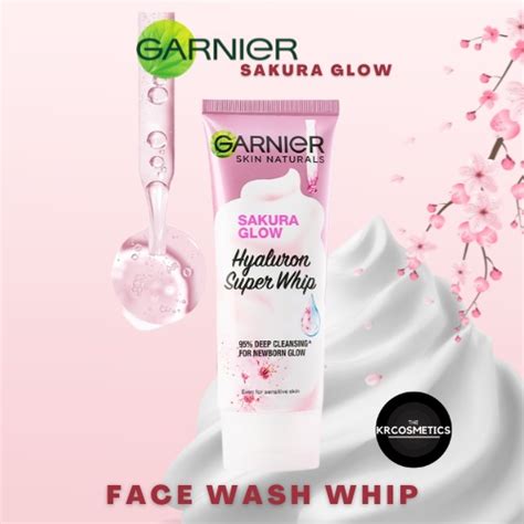 Jual Garnier Sakura Glow Hyaluron Super Whip Foam Skin Care Ml