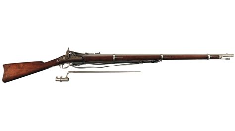 Us Springfield 1866 Allin Trapdoor Rifle With Bayonet Rock Island