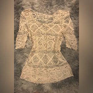 Swim Women Beach Hallow Crochet Dress Bikini Cover Up Tank See Through Tunic Os Usa Poshmark