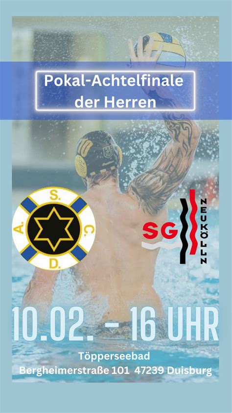 Achtelfinale Im DSV Pokal Amateur Schwimm Club Duisburg E V