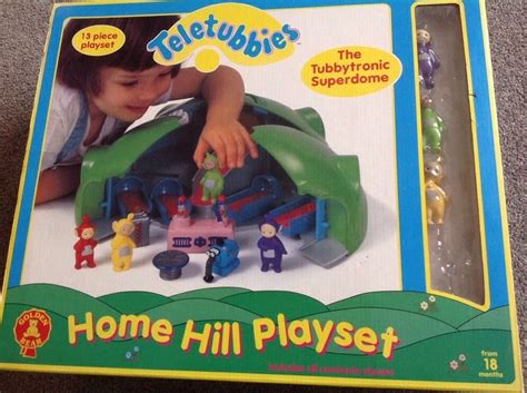 Teletubbies Home Hill Playset Rare Boxed Set