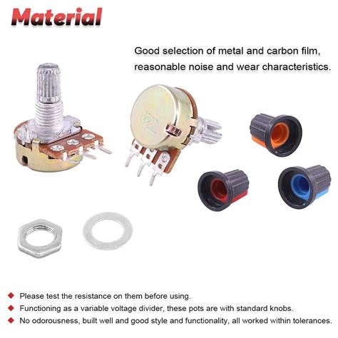 Us Stock Units K B K Ohm Linear Taper Rotary Potentiometer Pot