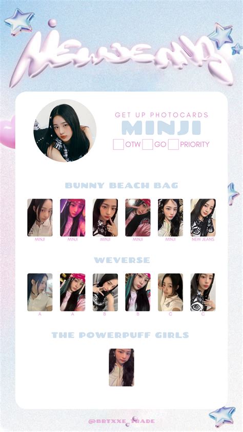 Minji Newjeans Korean Album Photocards Template Artofit