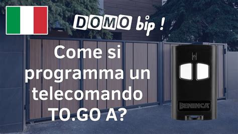 Programmazione Di Un Telecomando Beninca To Go A Togo A Togo A