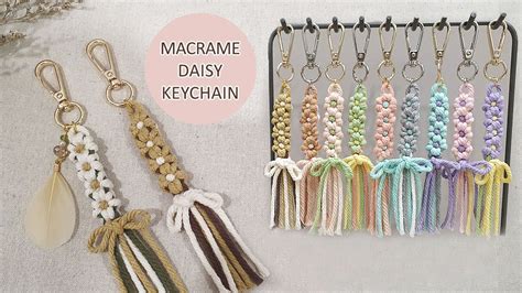 Diy Tutorial L How To Make Macrame Daisy Flower Keychain L Easy Step