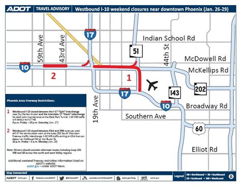 I 10 Alert Westbound I 10 Closed In Phoenix This Weekend Arizonas