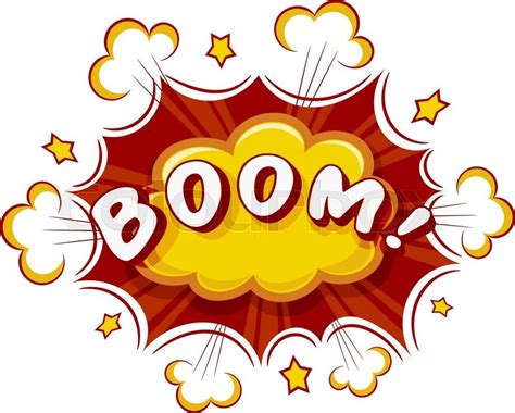 Colored Cartoon explosion BOOM! ... | Stock vector | Colourbox