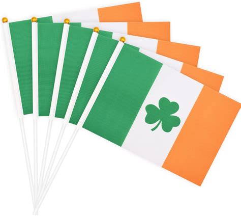 Amazon Tsmd Ireland Irish Shamrock Stick Flag Saint Patrick S Day