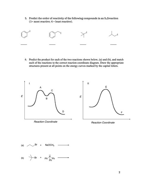 Solved 5 Predict The Order Of Reactivity Of The Following