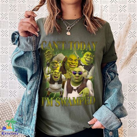 Can T Today I M Swamped Shrek Shirt Shrek Fiona Princess Shirt Funny