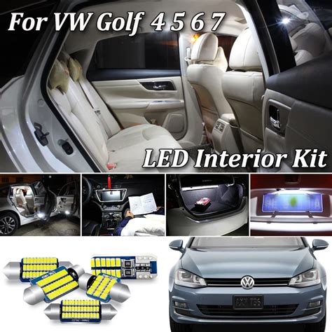 Canbus White Car Led Interior Light Kit For Volkswagen Vw Golf 4 5 6 7