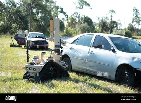 A Robotic System Performs An Explosive Removal Demonstration At MacDill