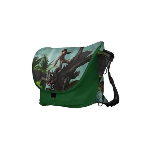 Hiccup Riding Toothless Dragon Rider Scene Small Messenger Bag