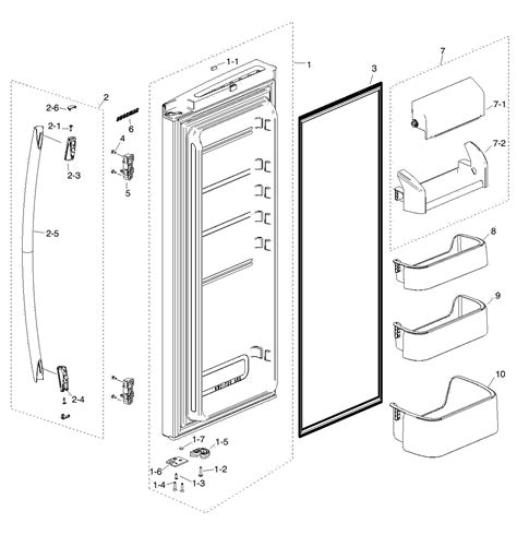 Samsung French Door Refrigerator Parts Diagram