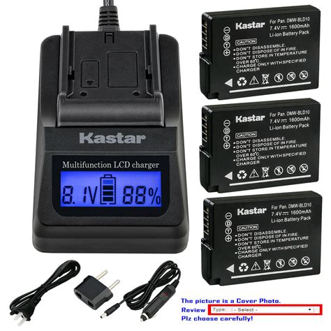 Kastar Battery LCD Fast Charger For Panasonic Original DMW BLD10E DMW