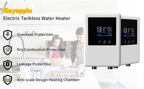 Tankless Water Heater Electric 110 V 5500 W Instant Hot Water Heater Under Sink On Demand Hot